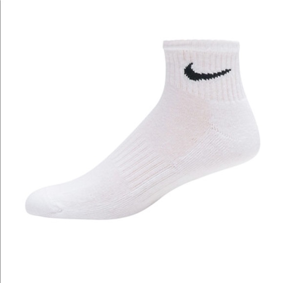 NWT NIKE 6 PACK Socks Perf Cush QT White M - Picture 3 of 7